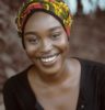 smiling woman wearing turban
